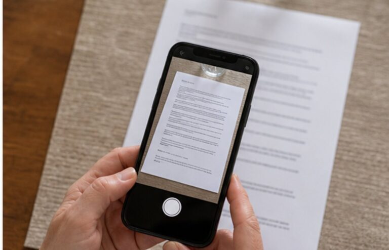 scansione documento con telefono