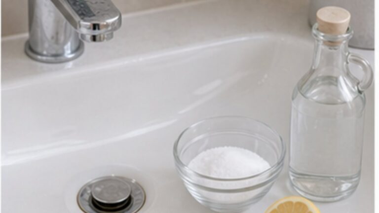 pulizia dello scarico del bagno per prevenire cattivi odori