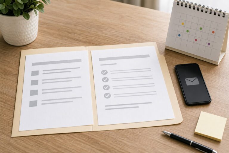 Documenti e calendario raccolti per verificare addebiti successivi alla disdetta
