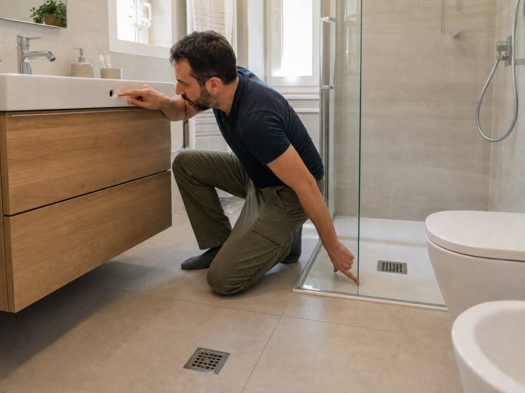 Individuare la possibile origine di un odore di fogna in bagno