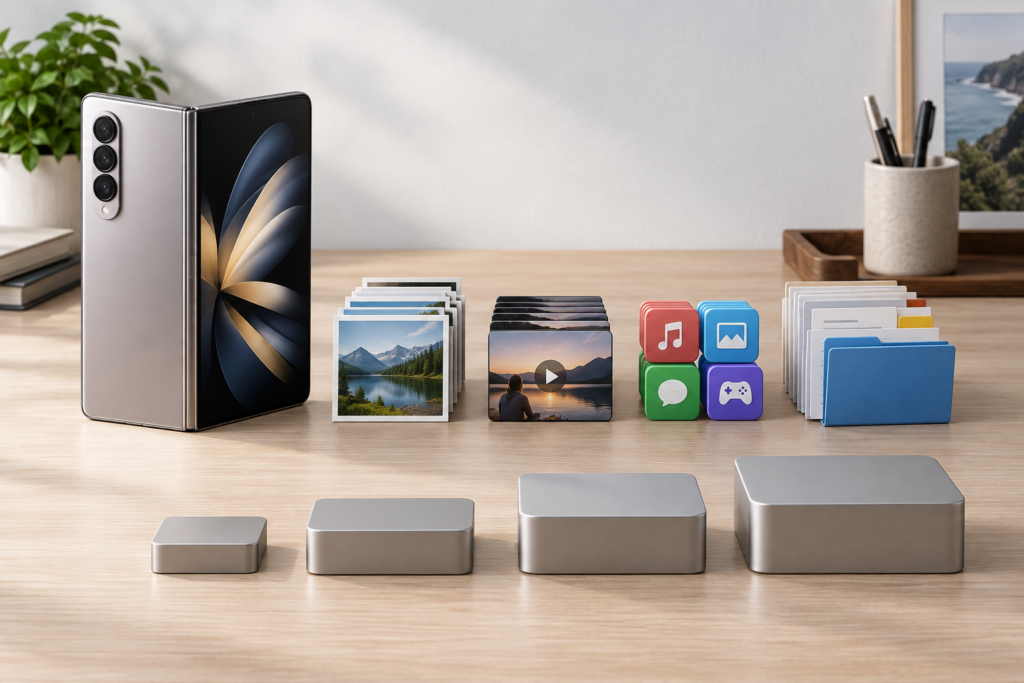 Confronto visuale delle capacità di memoria per iPhone Duo
